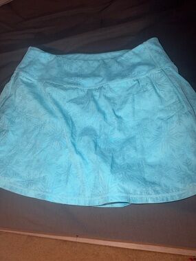Crowned Athletics Light Blue Snowflake Skort with Built-In Shorts